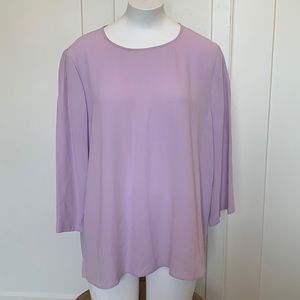 Eileen Fisher Lilac Silk Blouse